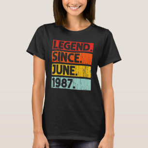 T-shirt 35e anniversaire Légende depuis juin 1987 35 ans