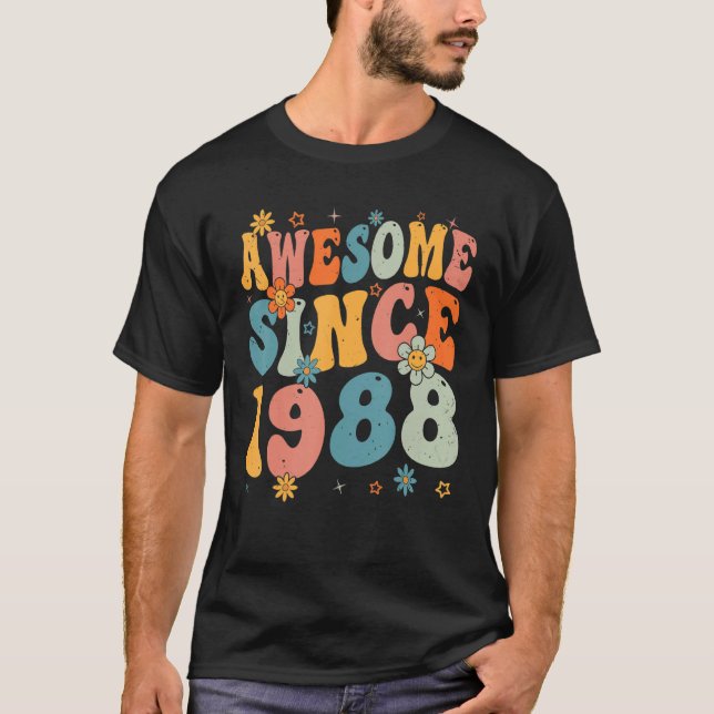 T-shirt 35e anniversaire stupéfiant depuis 1988 35 ans rét (Devant)