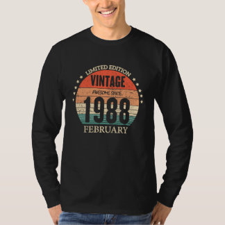 T-shirt 35e anniversaire stupéfiant depuis février 1988 35