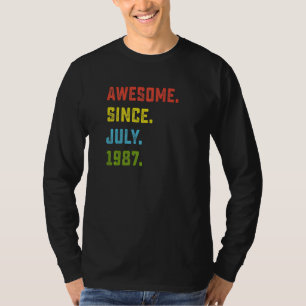 T-shirt 35e anniversaire stupéfiant depuis juillet 1987 35