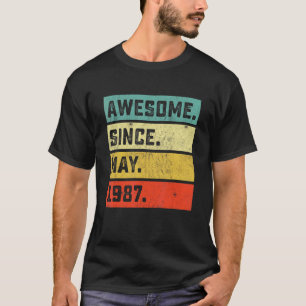 T-shirt 35e anniversaire stupéfiant depuis mai 1987 35 ans