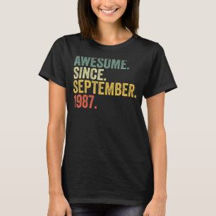 T-shirt 35e anniversaire stupéfiant depuis septembre 1987 