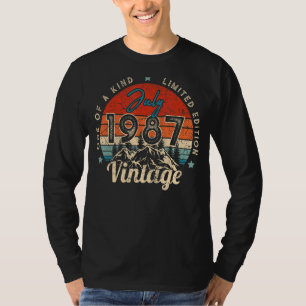 T-shirt 35e anniversaire Vintage juillet 1987 Un des genre