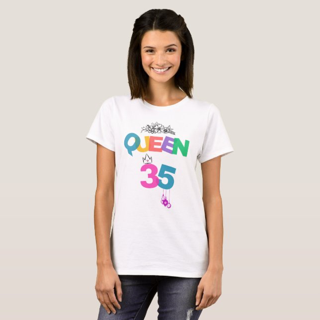 T-shirt 35th Birthday Queen Shirt (Devant entier)