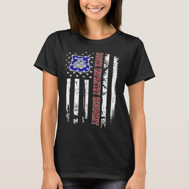 T-shirt 369th Infantry Regiment Veteran USA Flag Veterans  (Devant)