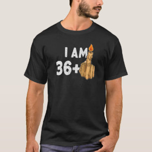 T-shirt 36+1 Doigt moyen 37e Anniversaire Provocateur
