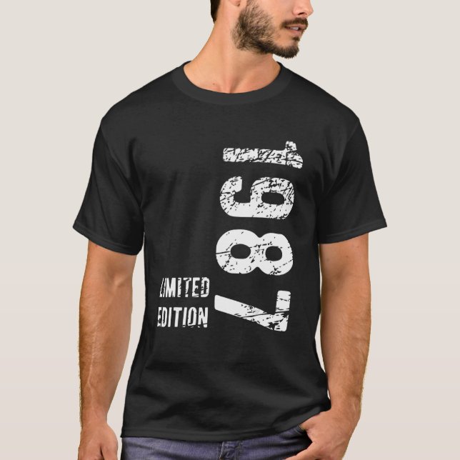 T-shirt 36 ans 1987 36e anniversaire (Devant)