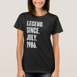T-shirt 36 ans 36e anniversaire Légende depuis juillet 198