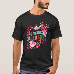 T-shirt 36 ans adoré fleur de coeur fête anniversaire