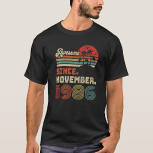 T-shirt 36 ans Awesome depuis novembre 1986 36e naissance