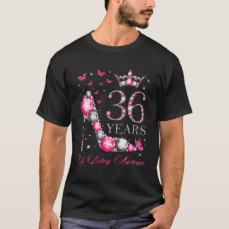 T-shirt 36 Ans D'Être Super Happy 36E Couronne Diamond