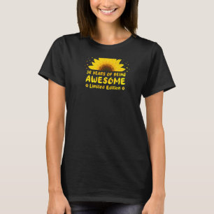 T-shirt 36 Ans Floral Sunflower Lovers Né 1987 36e