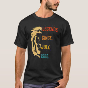 T-shirt 36 Ans Légende depuis juillet 1986 36ème anniversa