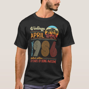 T-shirt 36 ans Vintage avril 1986 36e Anniversaire
