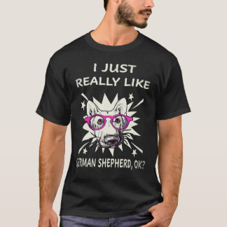 T-shirt 36 J'aime vraiment beaucoup les bergers allemands 