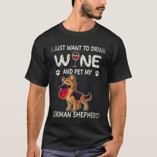 T-shirt 36 Je veux juste boire du vin et caresser mon berg