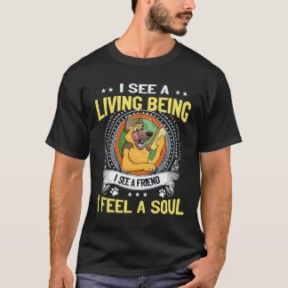 T-shirt 36 Je vois un être vivant Je vois un ami Je ressen