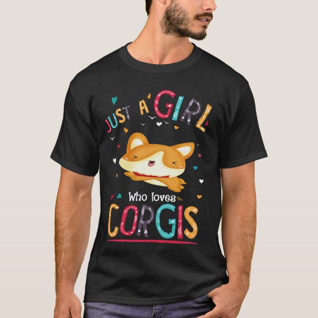 T-shirt 36 Juste une fille qui aime Corgi (Devant)