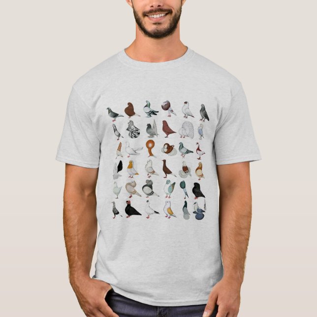 T-shirt 36 races de pigeon (Devant)