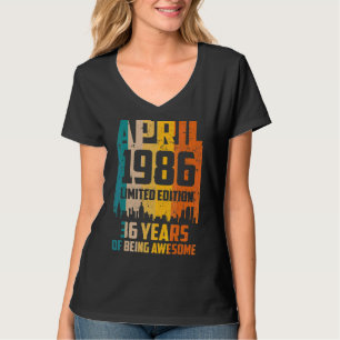 T-shirt 36e anniversaire 36 ans stupéfiant depuis avril 19
