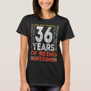 T-shirt 36e anniversaire Awesome 36 ans Vintage Retro 4