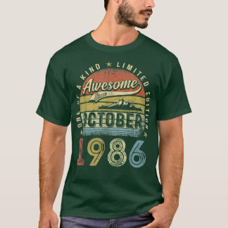 T-shirt 36e anniversaire Cadeau stupéfiant depuis octobre