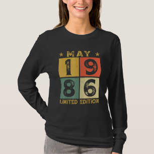 T-shirt 36e anniversaire Décorations mai 1986 36 ans