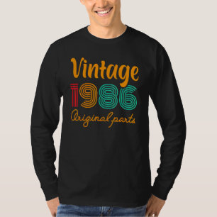 T-shirt 36e anniversaire Vintage 1986 Année Anniversaire 1