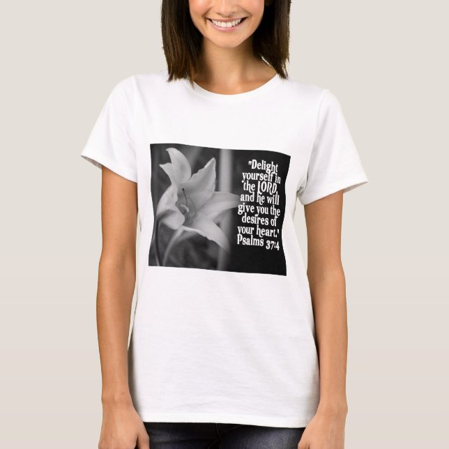 T-SHIRT 37:4 PRÉFÉRÉ DE PSAUME D'ÉCRITURE SAINTE DE BIBLE (Devant)