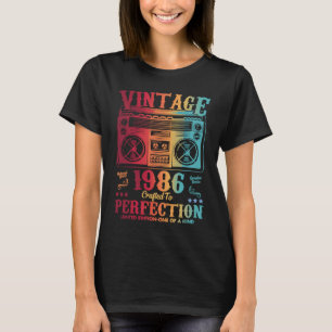 T-shirt 37 Anniversaire Vintage 1986 Femmes Hommes
