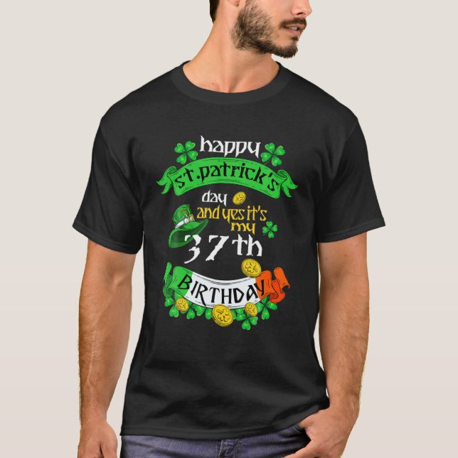 T-shirt 37 Ans Jour de la Saint Patrick C'Est Mon 37E Anni (Devant)
