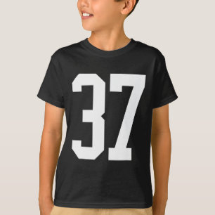 T-shirt #37 Blanc Numéro 37 Sport Fan Jersey Style