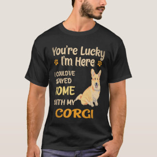 T-shirt 37 J'aurais pu rester à la maison avec Corgi