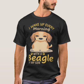 T-shirt 37 Je me réveille chaque matin avec un Beagle à me