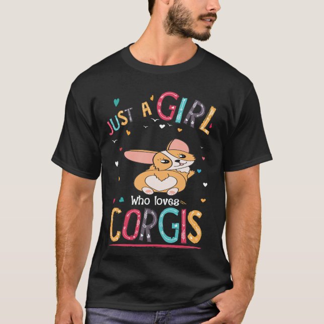 T-shirt 37 Juste une fille qui aime Corgi (Devant)