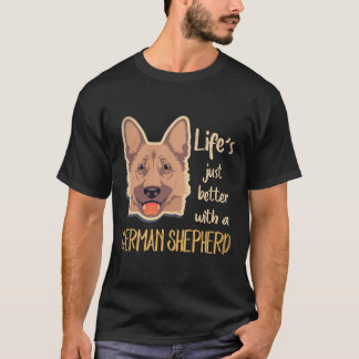 T-shirt 37 La vie est juste meilleure avec un berger allem