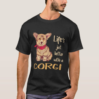 T-shirt 37 La vie est juste meilleure avec un Corgi
