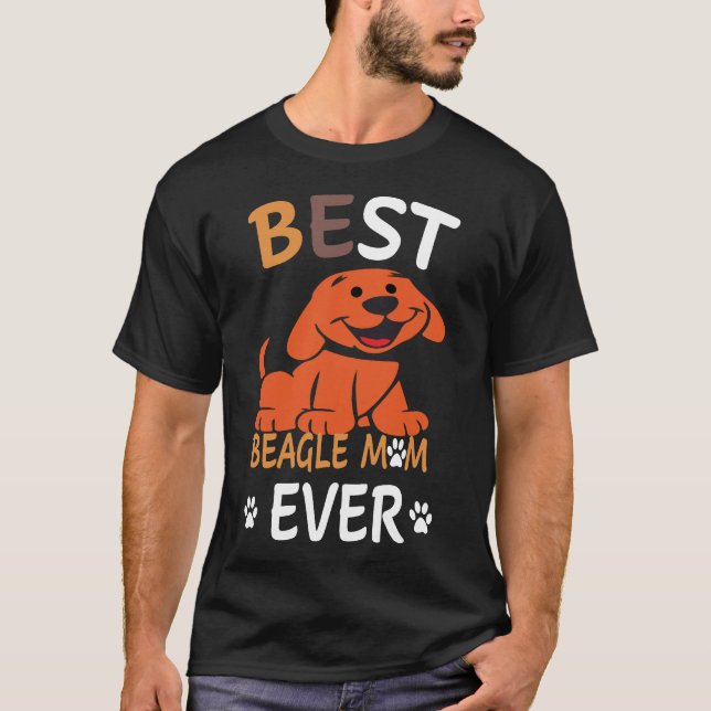 T-shirt 37 Meilleur Beagle maman jamais (Devant)