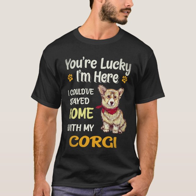 T-shirt 37 Vous êtes un Corgi chanceux (Devant)