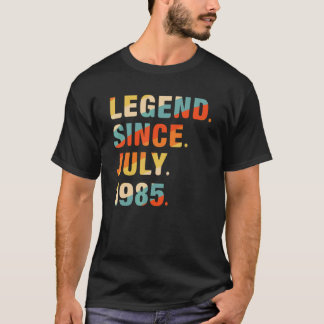 T-shirt 37e anniversaire 37 ans légende depuis juillet 198