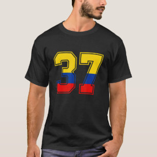 T-shirt 37e anniversaire Colombien 37 ans âge Numéro 37 Co