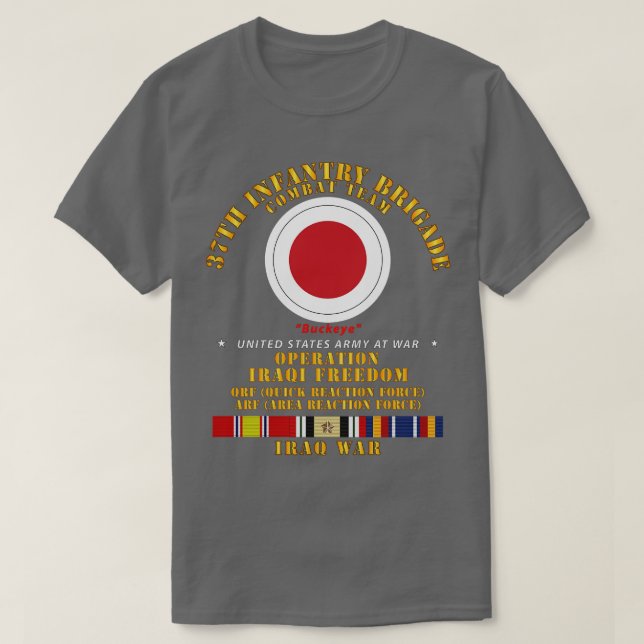 T-shirt 37e brigade d'infanterie Équipe de combat Iraqi Fr (Design devant)
