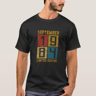 T-shirt 38 Anniversaire Septembre 1984 Né En 1984 38 Ans O