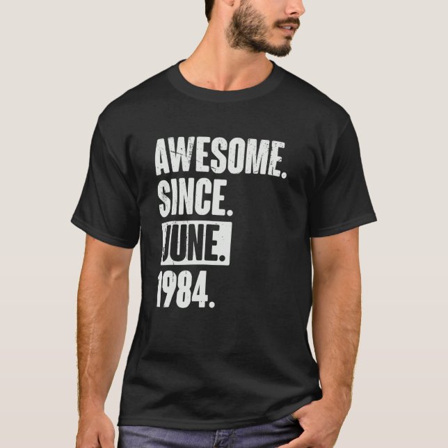 T-shirt 38 Ans 38 Ans Awesome depuis Juin 198 (Devant)