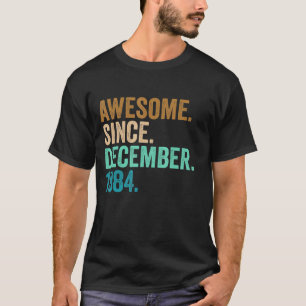 T-shirt 38 Ans 38e Anniversaire Awesome Depuis Décembre