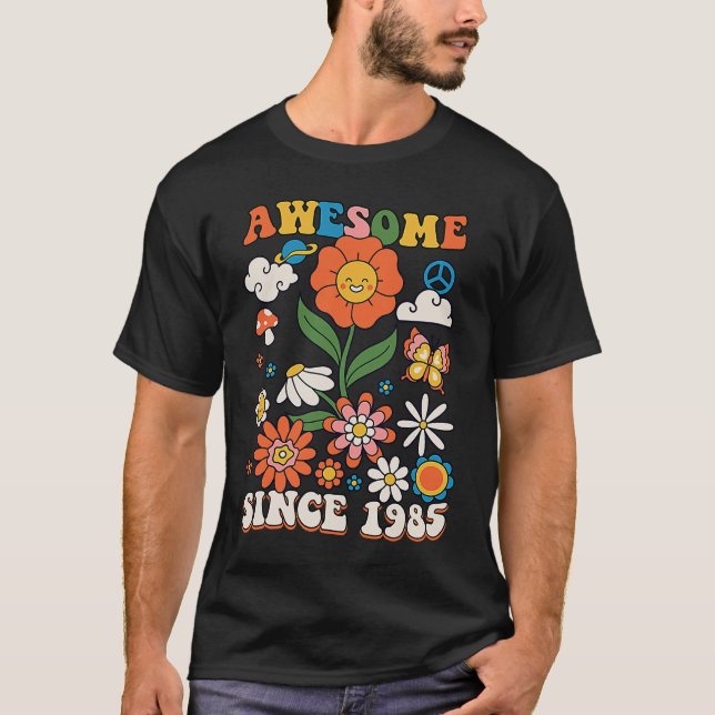 T-shirt 38 Ans Awesome Depuis 1985 Super Retro 38th B (Devant)