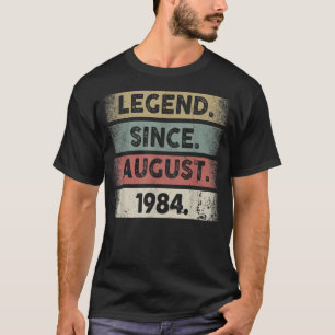 T-shirt 38 Ans Cadeaux Légende depuis août 1984e Birt