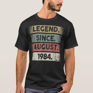 T-shirt 38 Ans Cadeaux Légende depuis août 1984e Birt