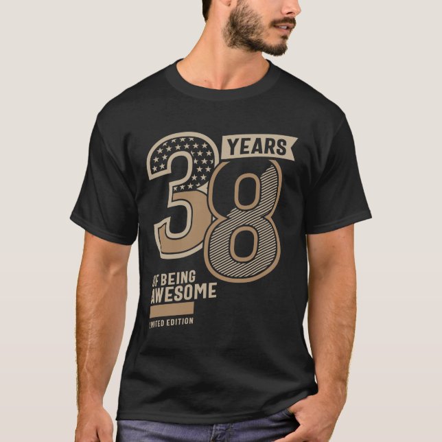 T-shirt 38 Ans D'Être Impressionnant 38e Anniversaire Cade (Devant)