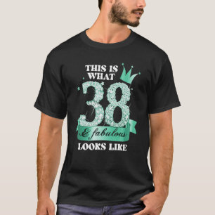 T-shirt 38 & Fabuleux I Turquoise Black Party Group Photo